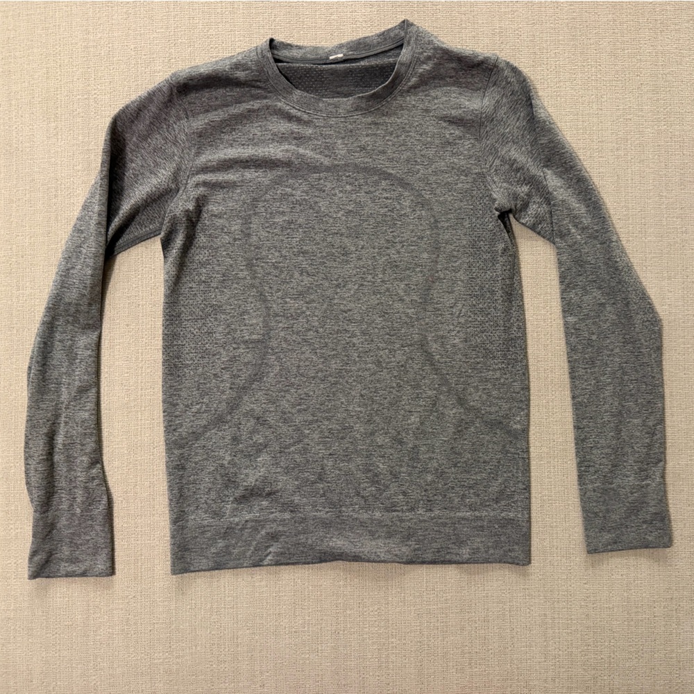 Lululemon Long Sleeve Swiftly grey gray size 8
